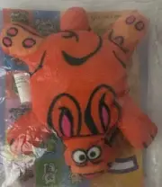 Sealed Vintage Orange Puppy Plushie Turtle Dog Burger King Kids Meal Toy Plush
