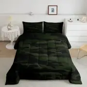 Boys Army Green Full Size Comforter Set Camouflage Military Kids Comforter Co...