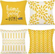 Pillow Covers 18X18 Set of 4, Modern Sofa Throw Pillow Cover, Decorative Home Ou