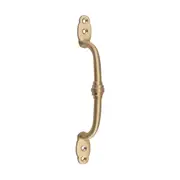 6688 Pull Handle Offset Banded Satin Brass H180xP41mm