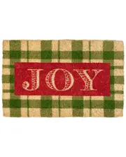 Entryways WILLIAMSBURG Joy Handwoven Coconut Fiber Doormat Holiday Doormat Rug