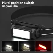 COB LED Headlamp Head Torch Lamp USB Rechargeable Headlight Work Flashlight IPX5
