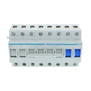 Hager SF463 Changeover Switch, 63A, 400V, 4 Pole, 8 Module, DIN Rail Mount, Centre-Off