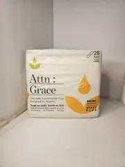 *New*-Attn: Grace Heavy Plus Pads Skin Safe Incontinence Care. 28 Count-Long.