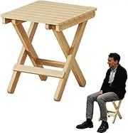 Folding Stool - Fold up Wooden Stools,Lightweight Fold-up Step Stool, Heavy Duty Folding Foot Rest for Outdoor Hiking Fishing Camping