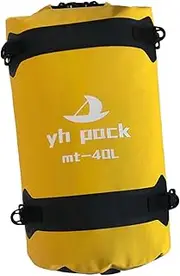 ａ aternee Waterproof Backpack Sack Large Storage Water Resistant Portable Motorcycle Luggage Tail Bag for Beach Rafting Snowboarding, Yellow 40L