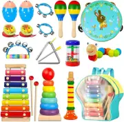 Kids Musical Instruments Sets, Toddler Musical Instruments,Wooden Percussion ...