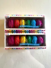 Ooly 6 Colorful Macarons Vanilla Scented Erasers, 2 Sets, New and Unused