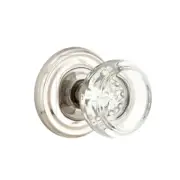 Emtek Georgetown Crystal Door Knob Privacy Set Regular Rosette Polished Nickel