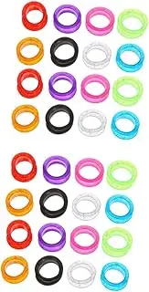 2sets Scissors Thumb Ring Grooming Scissor Inserts Soft Silicone for Hair Styling Tools 16pcs*2