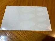 Spro Fishing Lure Decal 4” x 6" With 7 White Shad Decal On It