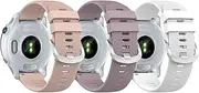 (3 Pack) T Tersely Band for Garmin Venu 2S/3S,Forerunner 265S/255S/255S music,vivoactive 4S,vivomove 3S,18mm Silicone cross grain Sport Watch Bands Quick Release Straps for Garmin