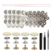 24Set Leather Snap Fasteners Kit 20mm Metal Snaps with 3 Setter Tools Yellow