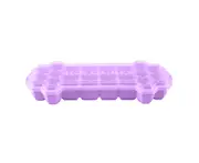 Silicone Ice Tray Mould with Lid 26 Grids Storage Box DIY Baby Food Pudding Mold-Purple