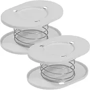 HOLIDYOYO 2pcs Tissue Box Spring Holders for Bathroom Office Tissue Box Stretcher Living Room Napkin Box Support Metal Material Easy to Clean