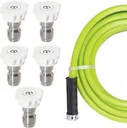 Spray Nozzles for Pressure Washer,5X High Pressure Washer Head - Easy Installation, Wear-Resistant Spray Tips Kit for Garden, Yard, Driveways and Patios