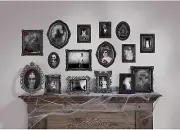 DARK MANOR Wall Frame Cutouts Halloween Party Decoration Ghosts Haunted House