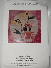 MISS BLACK-EYED SUSAN APPLIQUE PATTERN #24 BY REVA ROARK STEWART ~ FACE INCLUDED