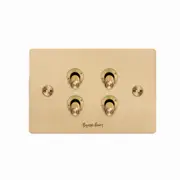 Buster and Punch 4G Toggle Switch Solid Metal Flat Plate Brass ZTG-05439