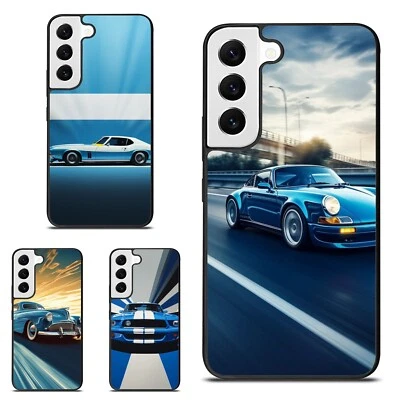 Anti scratch Cover For Samsung S7 S8 S9 S10 S20 Plus Lite blue sports car speed