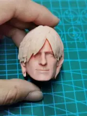 1/6 Male Head Sculpt Unpainted Asian Anime Devil May Cry Dante For 12 Art Props
