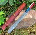 SHARP Brisket Slicer DAMASCUS Billet Carving Knife Custom Made Brisket knife