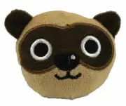 Marshall Pet Ferret Face Emoji toy small animal play Squeak Fetch Hide Plush