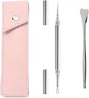 Professional Blackhead Remover Tool Kit - Comedone Extractor & Skin Scraper Set with Case - Stainless Steel Blemish Acne Treatment for Face/Nose/Chin - Dermatologist Approved