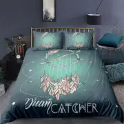 v4726 Bed Sheets Dreamcatcher Doona Duvet Cover Set Cover Pillowcase Size Bed Sheets IU4726