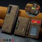 For Samsung Galaxy Z Fold5 Fold4/3 Removable Magnetic Wallet Leather Stand Case