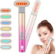 7 in 1 Light-Therapy-Wand, Red Light Therapy for Face Eye Skincare Equipment at Home,Led Beauty Wand Red for Skincare & Blue Rejuvenation,Face & Eye Massager Skincare Tool