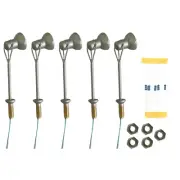 Add Realism to Your Train Layout with 5 Brass Model Street Light Posts