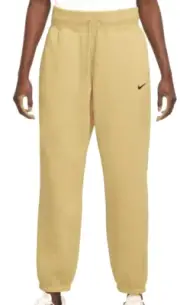 NEW Nike Phoenix Fleece High-Waisted Sweatpants Buff Gold DQ5887-720 Women's S