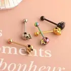 Alloy Tongue Bar Body Piercing Jewelry Barbell Piercing Skull Tongue Stud