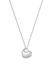 Georg Jensen Sterling Silver Hearts of Georg Jensen Heart Pendant Necklace, 17.72