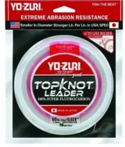 Yo-Zuri TKLD60LBDP30YD Topkot Fluorocarbon Leader 60lb 30yd Pink Boxed