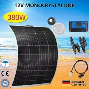12V 380W Flexible Solar Panel Kit Mono Home Caravan Camping Charging Controller
