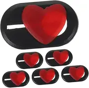 Happyyami 6pcs Heart Pattern Laptop Webcam Privacy Cover Slide for Notebook Phone Tablet Computer Camera