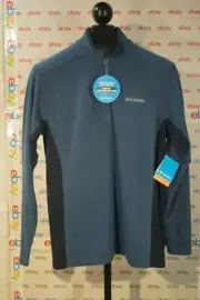 NEW - Columbia Men's Klamath Range II Half-Zip Pullover Fleece Navy Blue Size M