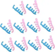 HONMEET 10 Pairs Nail Art Toe Separators Comfortable Sponge Material Toe Dividers for Pedicure Manicure Random