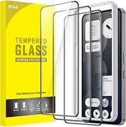 JETech Full Coverage Screen Protector for Nothing Phone 3a Pro, Black Edge Tempered Glass Film with Easy Installation Tool, Case-Friendly, HD Clear, 3-Pack