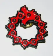 Seven Deadly Sins Anime Red Tyrant Dragon Logo Metal Enamel Pin NEW UNUSED