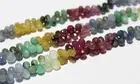 13 inch strand of natural Multi Gemstone Teardrop Faceted 4-6 mm beads.