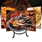 Wood Burning Firepit with Spark Protection Fire Pit for