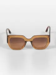 Caramel Gradient Square Sunglasses