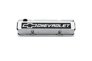 ACDelco Valve Covers Cast Aluminium Chrome Tall Chevrolet Bowtie Emblem Chevrolet Small Block Pair
