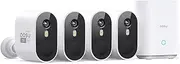 [AOSU] Security Cameras Outdoor Wireless, 4-Cam-Kit, 166° Ultra-Wide-Angle, Battery Powered, No Subscription, Home Security Cameras System with 2K Color Night Vision, Spotlight, Easy Setup, Motion Alert