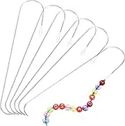 IWOWHERO 6Pcs Beading Needles Curved Bead Stringing Tools for Jewelry Making Enhanced Durability Fine Design for Crafting Projects and Bead Spinners
