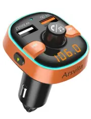 Upgraded Bluetooth FM Transmitter for Car, Radio Receiver/Audio Adapter with ...