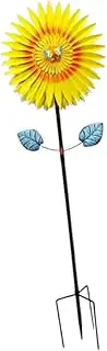 MYCENSE Sunflower Windmill Wind Spinner Wind Sculpture for Gift Courtyard Outside